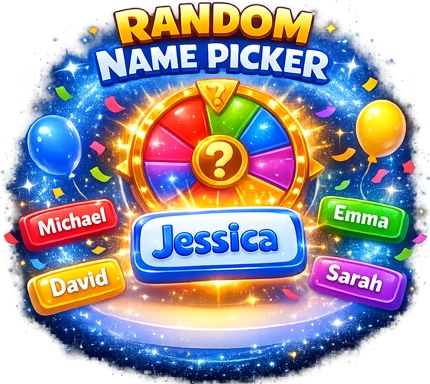 Random name picker for fair classroom cold calls and giveaway draws