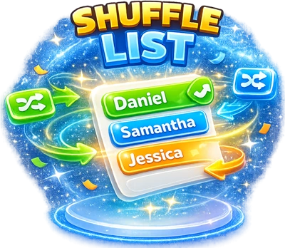 Shuffle a name or task list into fair random order online