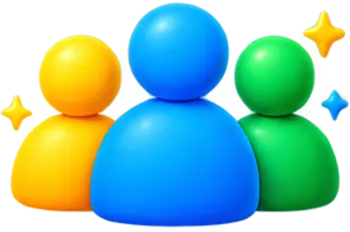 Three people grouped as a team